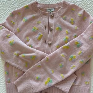 Chanel Pink Cardigan, Size 36 (S)